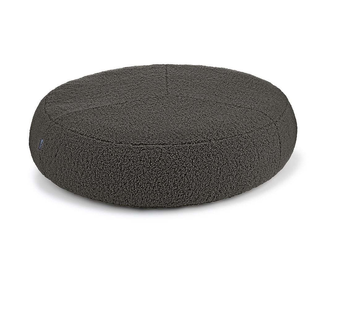Anthracite Round Dog Cushion by MiaCara Boucle