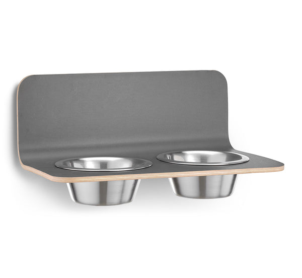 Designer Arco Dog Feeder - Stainless Steel Bowls