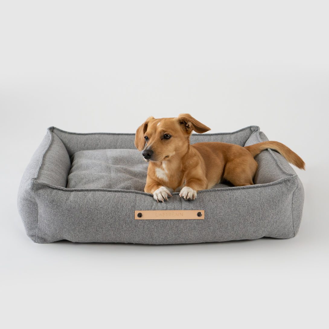 Aesthetic grey dog bed