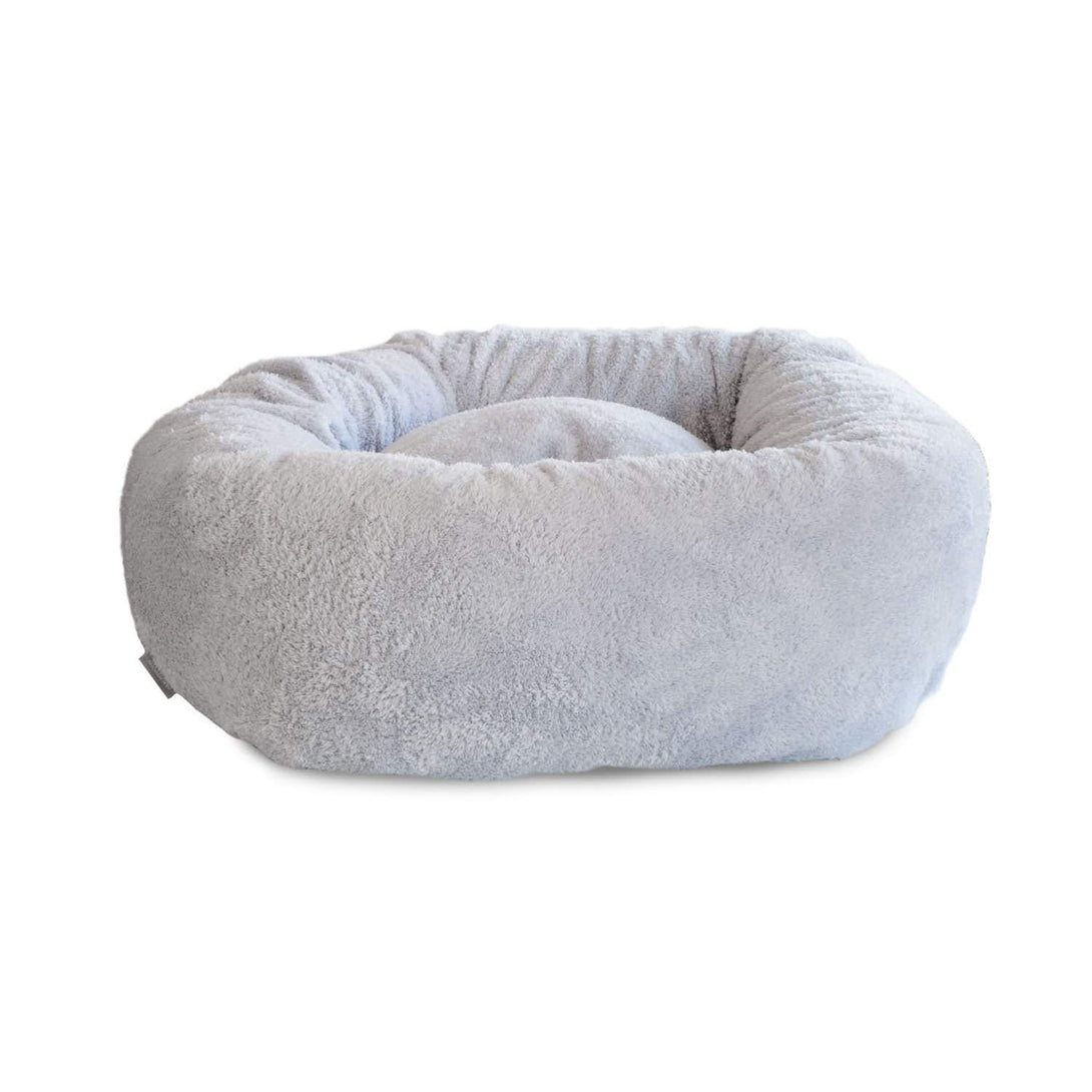 Grey Fluffy Soft Plush dog bed by William Walker  Edit alt text