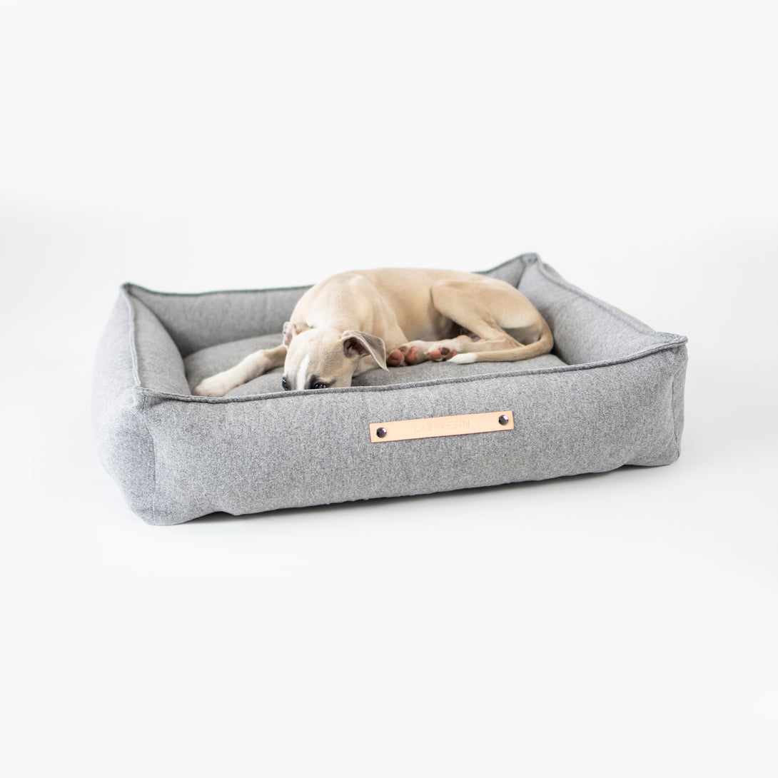 Aesthetic grey dog bed
