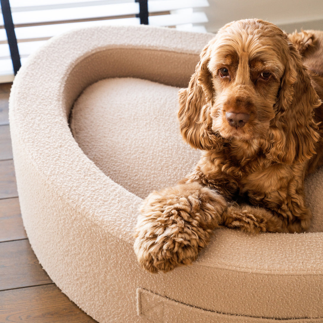 Pillow Villa Cuddly Eco-Friendly Dog Bed Beige