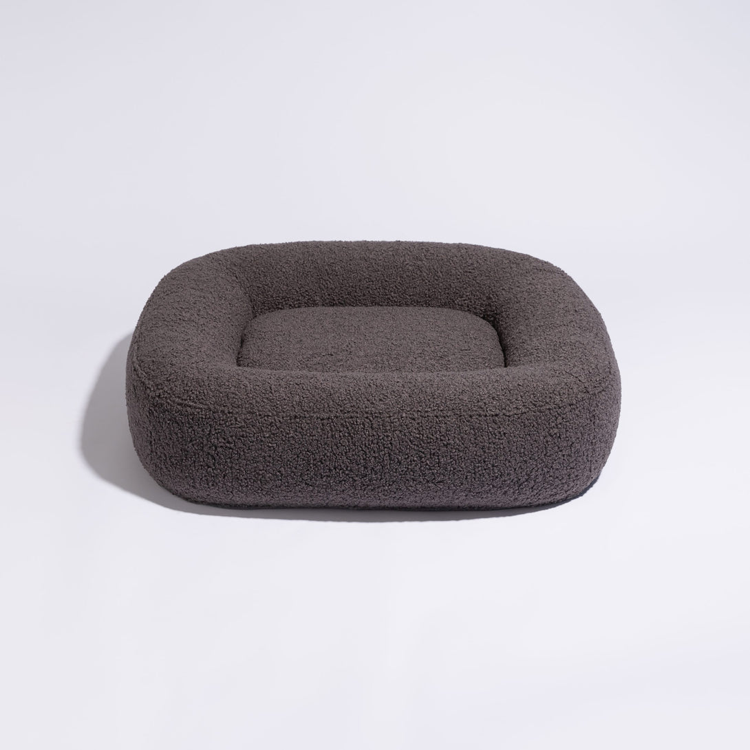 Fluffy Aesthetic Eco-Friendly Dog Bed Pillow Villa Pebble Anthracite 