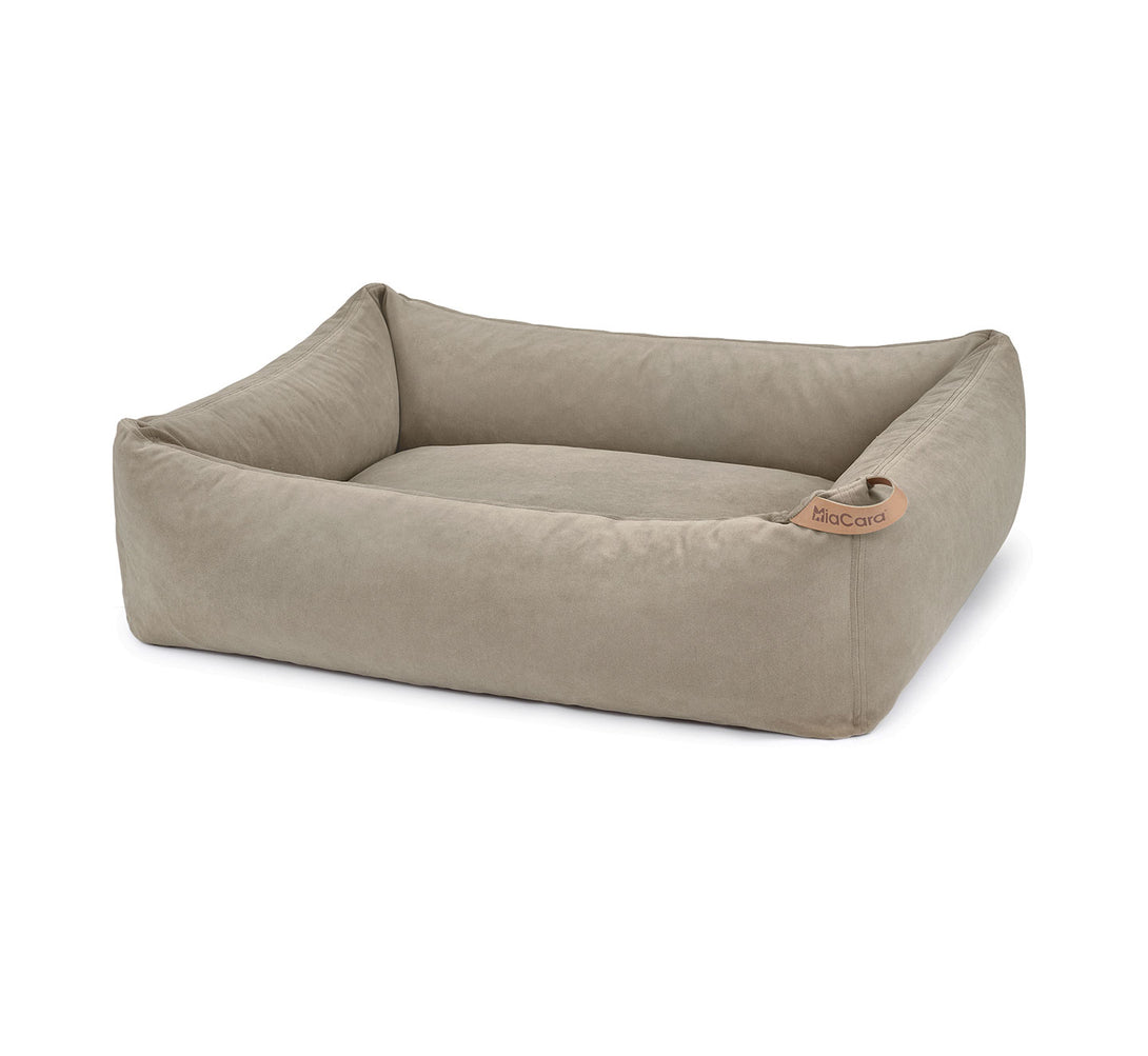 Neutral Beige Greige Modern Dog Box Bed Miacara MiaCara - Easy to clean with water thanks to the EasyClean technology