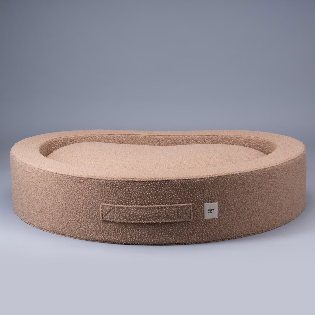 Pillow Villa Cuddly Eco-Friendly Dog Bed Light Brown