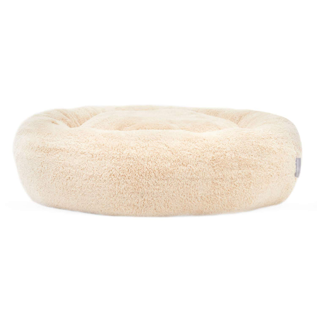 Beige Fluffy Soft Plush dog bed by William Walker