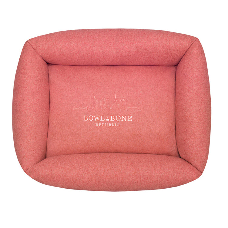 pink coral Luxury comfortable modern dog bed LOFT Bowl & Bone Graphite 