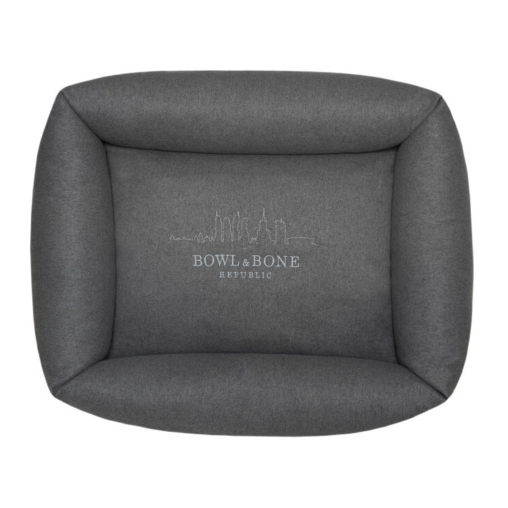 Luxury comfortable modern dog bed LOFT Bowl & Bone Graphite grey